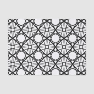 Schwarz-Weiß-Geometrie Seidenpapier