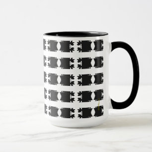 Schwarz-Weiß-Geometrie Tasse