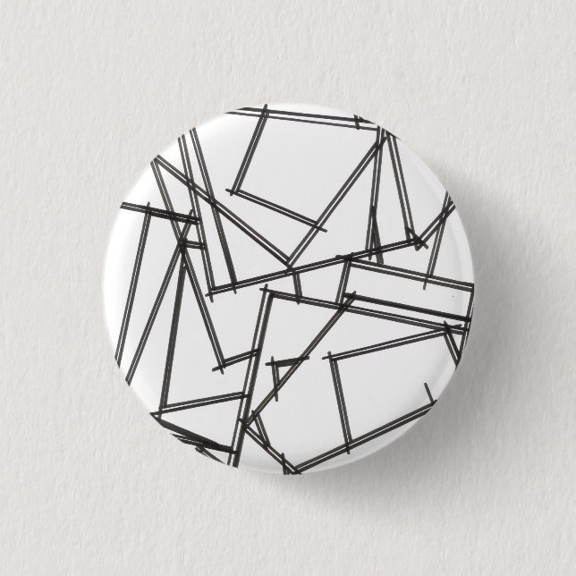 Schwarz-Weiß-Geometrisch Button (Vorderseite)