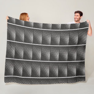Schwarz-weiß geometrisch gemustertes Dreiecksdecke Fleecedecke