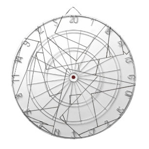Schwarz-Weiß geometrisch-stylisches modernes Bauha Dartscheibe