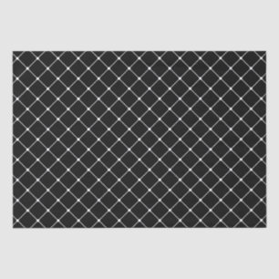 Schwarz-Weiß-geometrisches Diamantmuster Seidenpapier