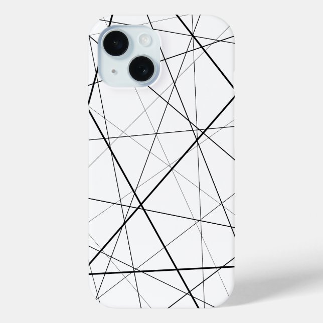 Schwarz-weiß geometrisches Muster Case-Mate iPhone Hülle (Rückseite)