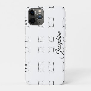 Schwarz-weiß geometrisches Muster Minimalistisch Case-Mate iPhone Hülle