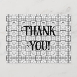 Schwarz-Weiß-Geometrisches Quadrat-Muster Vielen D Postkarte