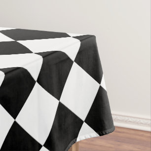 Schwarz/Weiß geprüft Tischdecke