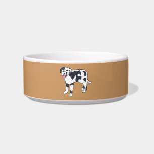 Schwarz-Weiß-Gepunktete Dog Pet Bowls Napf