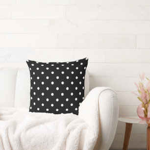 Schwarz-weiß gepunktete Wurfkissen   Modern  Kissen