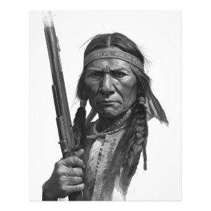 Schwarz-Weiß-Geronimo Fotodruck