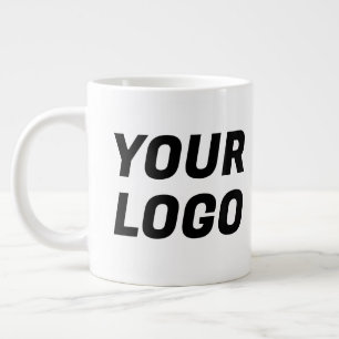 Schwarz-Weiß-Geschäftslogo CUSTOM Jumbo Jumbo-Tasse