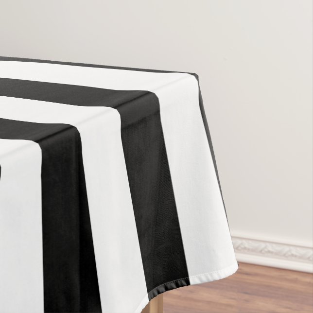 Schwarz-weiß gestreift kräftig tischdecke (Beispiel)
