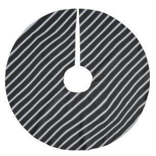 Schwarz-Weiß gestreift - Weihnachtsbaumskirt Polyester Weihnachtsbaumdecke