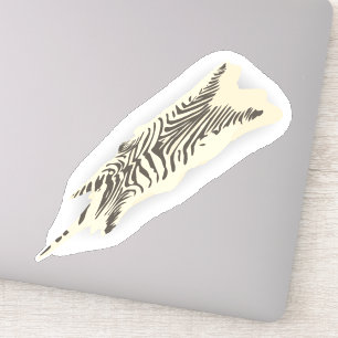 Schwarz-weiß gestreifter Zebra-Tierhautpfropf Aufkleber
