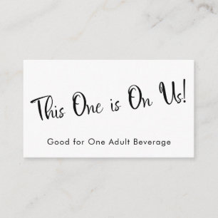 Schwarz-Weiß-Getränke-Karten Beilagen Karten