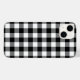 Schwarz-Weiß-Gingham Buffalo Kariertes Muster Case-Mate iPhone 14 Hülle (Back (Horizontal))