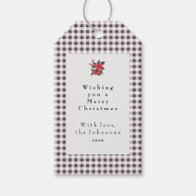 Schwarz-Weiß-Gingham-Karo individuell Weihnachten
