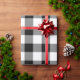 Schwarz-Weiß Gingham-Muster Geschenkpapier (Holiday Gift)