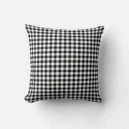 Schwarz-Weiß-Gingham-Muster-Throw-Kissen Kissen