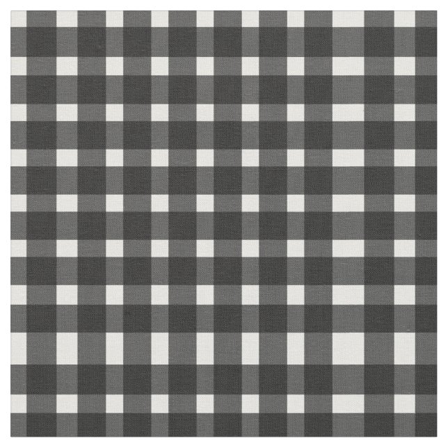 Schwarz-weiß Gingham Pattern Stoff (Nahaufnahme)