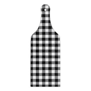 Schwarz-Weiß-Gingham Schneidebrett