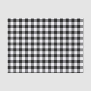 Schwarz-Weiß-Gingham Seidenpapier