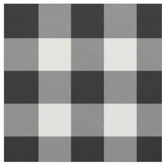 Schwarz-Weiß-Gingham Stoff