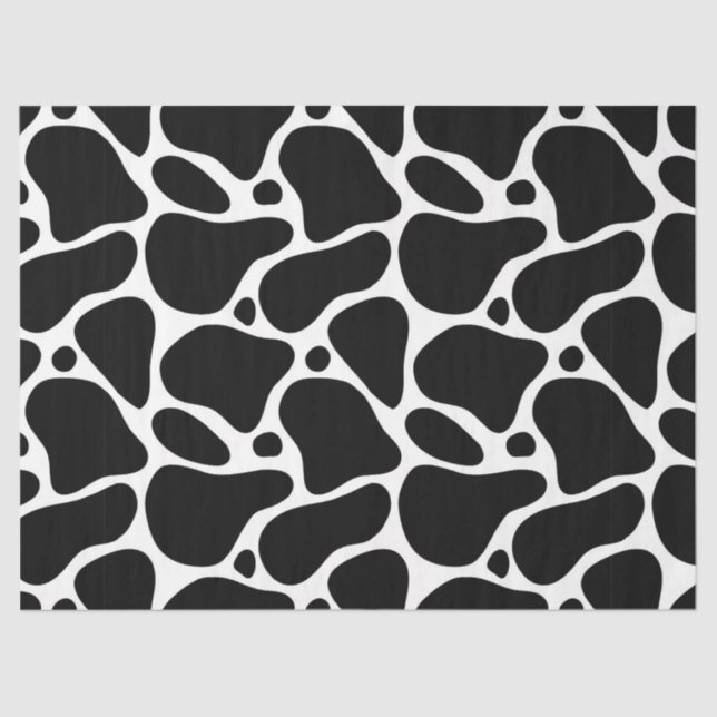 Schwarz-Weiß-Giraffe-Muster Seidenpapier (Vorderseite)