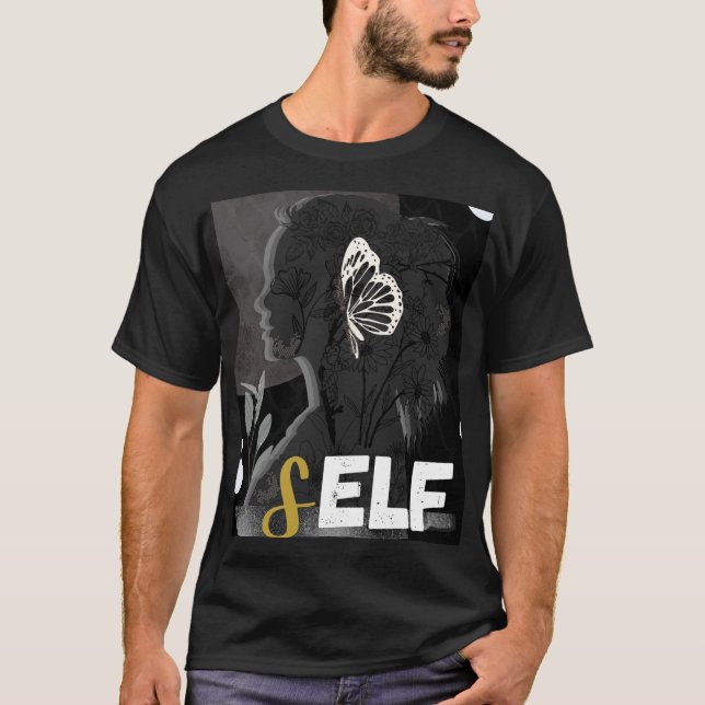 Schwarz-Weiß-Girl-Shadow Self-Liebe-Tshirt T-Shirt (Vorderseite)