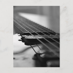 Schwarz-Weiß-Gitarre Postkarte