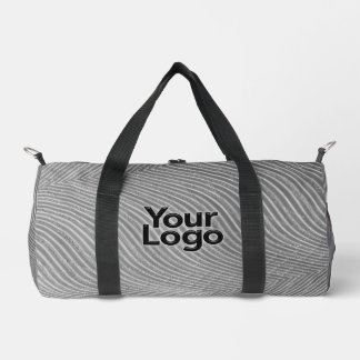 Schwarz-Weiß-Glitzer Luxus-Business-Logo Duffle Bag