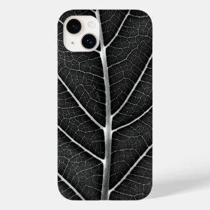 Schwarz-weiß glühendes Blatt Nahaufnahme Case-Mate iPhone 14 Plus Hülle