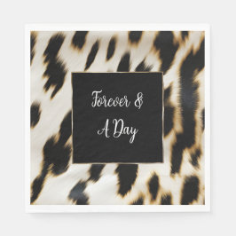 Schwarz-weiß Gold Cowgirl Cowhide Serviette