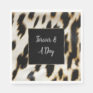 Schwarz-weiß Gold Cowgirl Cowhide Serviette