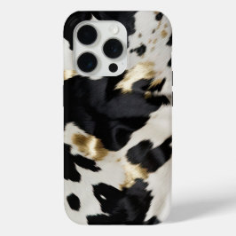 Schwarz-weiß Gold Cowhide Case-Mate iPhone Hülle