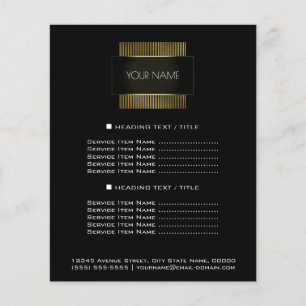 Schwarz Weiß Gold Konzeptuelle Minimale Geometrie Flyer
