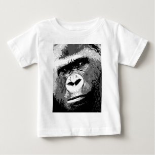 Schwarz-Weiß-Gorilla Baby T-shirt