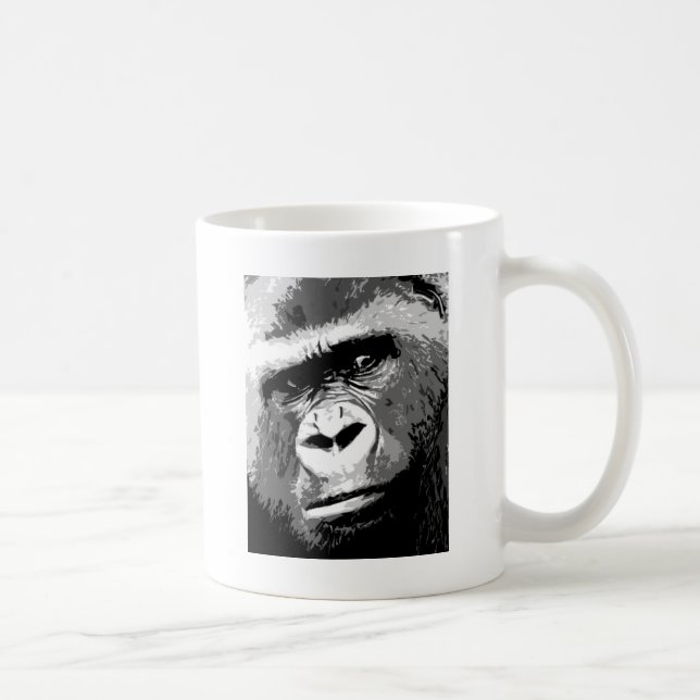 Schwarz-Weiß-Gorilla Tasse (Rechts)