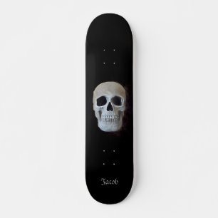 Schwarz-Weiß-Gotik-Design Skateboard