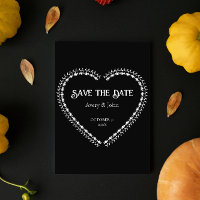 Schwarz-Weiß-Gotik Minimalistisch Save the Date