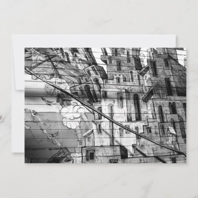 Schwarz-Weiß-Graffiti in San Francisco (Vorderseite)