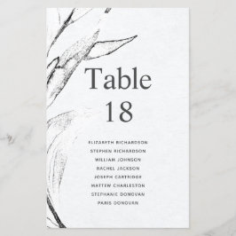 Schwarz-Weiß-Grafik-Leafage-Sitzplan