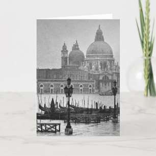 Schwarz Weiß Grand Canal Venedig Italien Reise Karte