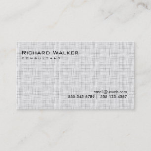 Schwarz-Weiß-Grau Beruflich Schlicht Cool Visitenkarte
