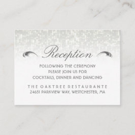 Schwarz-weiß & grau Einfachheit Art Deco Empfang Begleitkarte