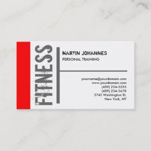 Schwarz-weiß Grau Red Modern Business Card Visitenkarte