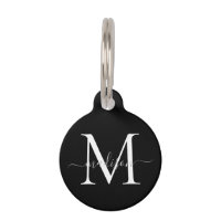 Schwarz-weiß-graue Monogram-Femininskriptbezeichnu