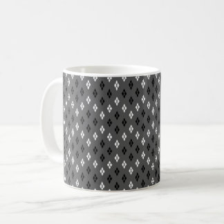 schwarz-weiß-graues geometrisches feines Muster Kaffeetasse