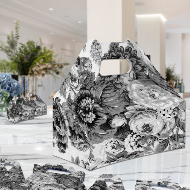 Schwarz-Weiß-Grauton-Blütenspielzeug Nr.3 Geschenkschachtel (Von Creator hochgeladen)