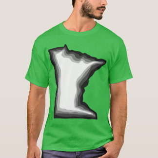 Schwarz-weiß Gray Minnesota MN T-Shirt