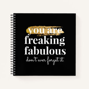 Schwarz-Weiß-Großer Freund aufblähen Moderne Notizbuch